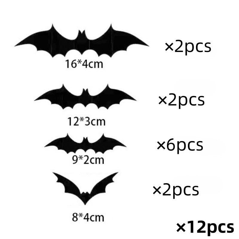 🟨🔥 Letzter Tag 50 % Rabatt 🔥Limitierte Auflage: 30 Stück Halloween 3D-beleuchtete Fledermäuse