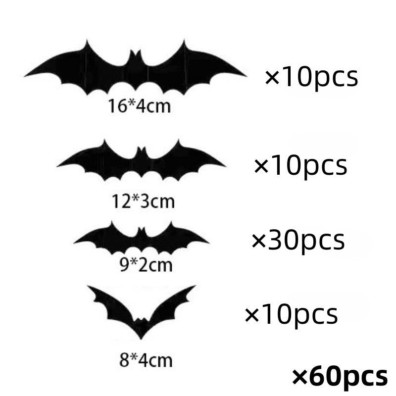 🟨🔥 Letzter Tag 50 % Rabatt 🔥Limitierte Auflage: 30 Stück Halloween 3D-beleuchtete Fledermäuse