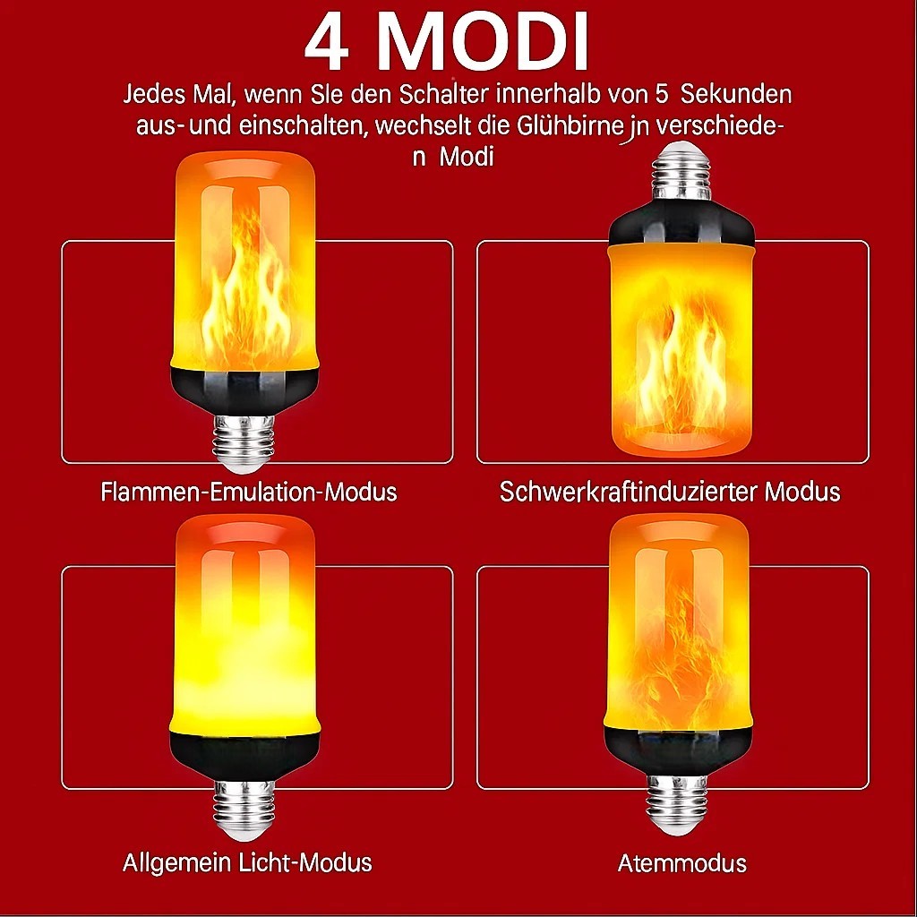 🟨🔥Autumn ambiance decor LED Flame Bulb🎃
