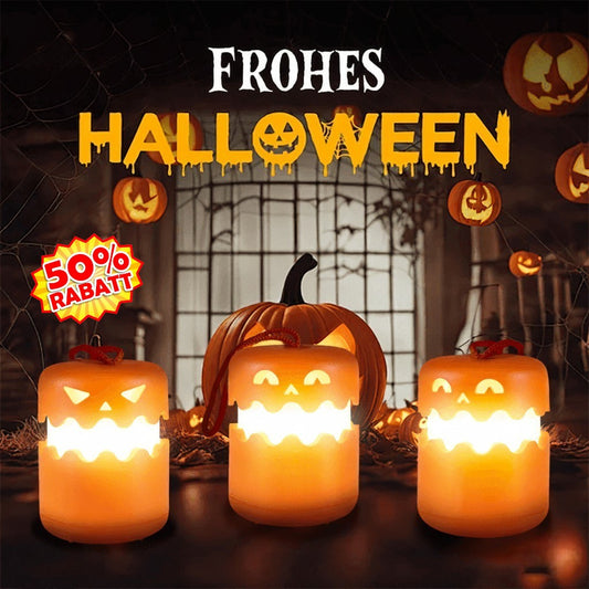 🟨🔥 Letzter Tag 50 % Rabatt 🔥Halloween-Kürbis-Laterne, faltbare Jack-O'-Lantern