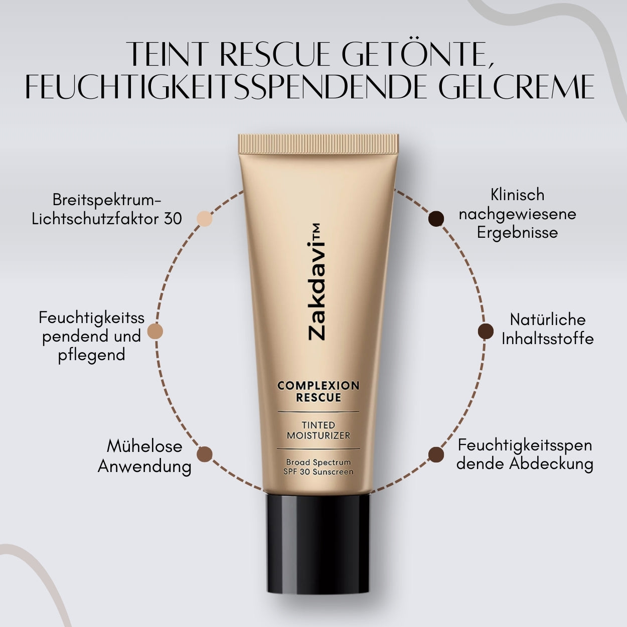 🪐Zakdavi™ Teint-Rescue Getönte Feuchtigkeitsspendende Gel-Creme