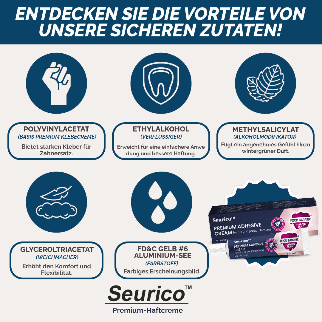 ✨[Offizieller Markenshop] 😁Seurico™ Premium Haftcreme🦷 (✨KAUFE 3, BEKOMME 2 GRATIS🎁)