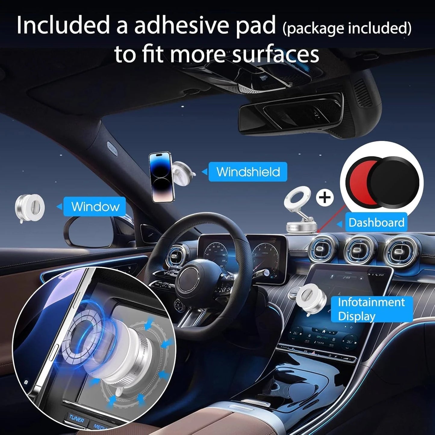 NEGUSY™ Hochleistungs-360°-Vakuum-Magnethalterung für Mobiltelefone