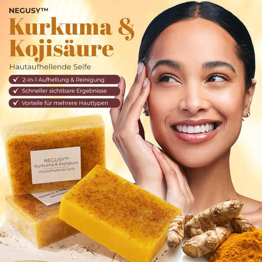 🟨NEGUSY™ Kurkuma & Kojisäure – Hautaufhellende Seife