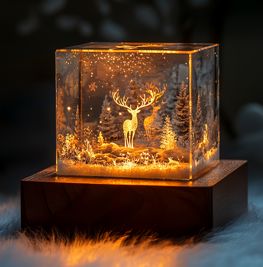 🟩Bezaubernde 3D-Kristalllampe - Leuchtende Oase