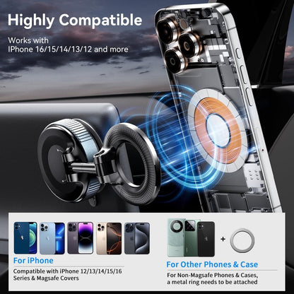 NEGUSY™ Hochleistungs-360°-Vakuum-Magnethalterung für Mobiltelefone
